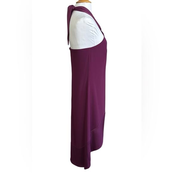 Trina Turk Glow Halter Neck Carmel Crepe Dress Purple Plum Women’s Size 6 NEW - Picture 8 of 13